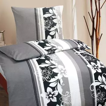 Качественное постельное белье бобра из хлопка с цветами 2 шт. 4 шт 135х200 80х80: 2 шт. / Серый aboutyourhome-shop