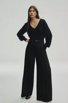 Качественные брюки с поясом Next, черный