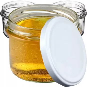 KADAX Банки для консервирования с крышками "Тарту", банки для консервирования, 235мл, 10 шт., белая крышка