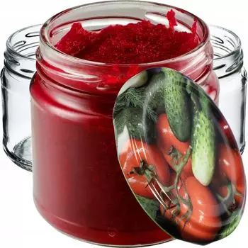 KADAX Маленькие баночки для консервирования 200 мл, баночки для варенья, фи66 мм, мини баночки для меда и специй, герметичные баночки, баночки для консервирования, баночки, баночки для консервирования, круглые баночки (50 шт., золото)