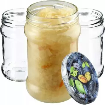 KADAX маленькие баночки для консервирования 315 мл, fi66, баночки для меда, баночки для варенья с крышками