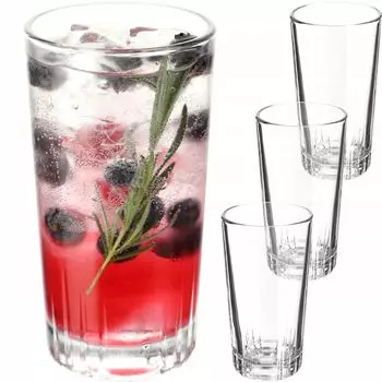 KADAX Стаканы для воды "Сион", набор стаканов, универсальные стаканы, 4 шт., 344 мл