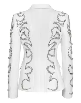 Кэди Супергероиня Блейзер Кристалл Philipp Plein, белый