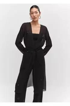 Кафтан из бисера Mango, черный
