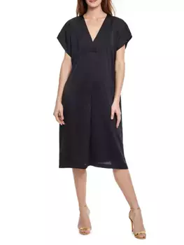 Кафтан миди Golden Touch с V-образным вырезом Gottex Swimwear, черный