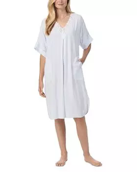 Кафтан Ночная рубашка с коротким рукавом Eileen West, синий