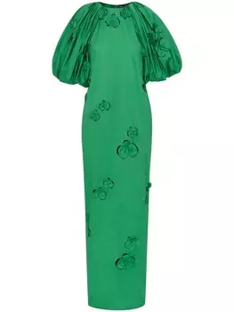 Кафтан Orchid с вырезами Oscar de la Renta, зеленый