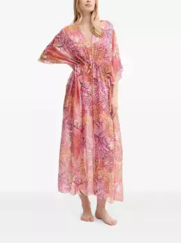 Кафтан с кулиской и принтом GUESS USA, розовый