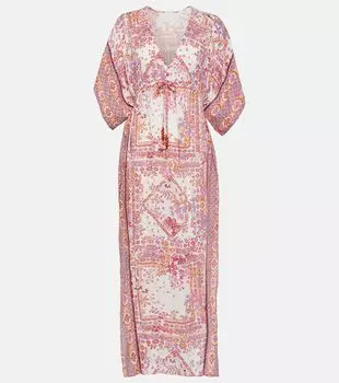 Кафтан с принтом amaya Poupette St Barth, розовый