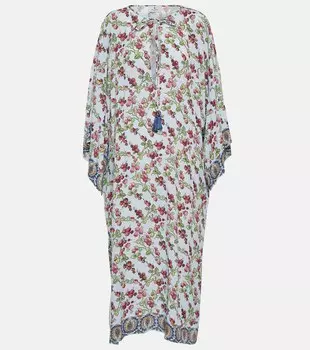 Кафтан с принтом ETRO, разноцветный