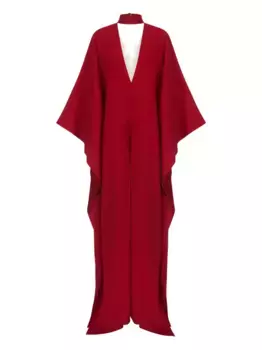 Кафтан с V-образным вырезом и широкими рукавами Taller Marmo, красный