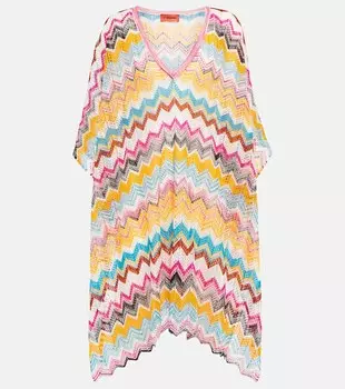 Кафтан зигзагообразной вязки Missoni, разноцветный