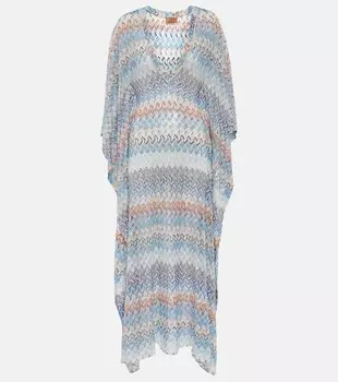 Кафтан зигзагообразной вязки Missoni, разноцветный
