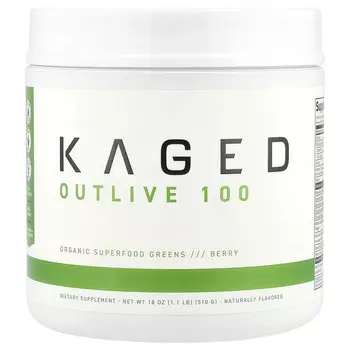 Kaged, Outlive 100, органическая зелень из суперфудов, ягоды, 510 г (18 унций)
