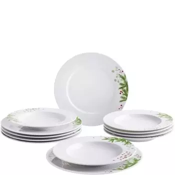 КАХЛА Сервиз обеденный 12 шт. Аронда Привет Зима 45A133A10470C Kahla, мультиколор