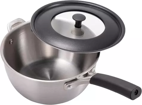 Kai Corporation O DY5203 Кастрюля для одной руки, совместимая с KAI IH, 7,1 дюйма (18 см), с крышкой, Масайо Ваки, О , Sliver