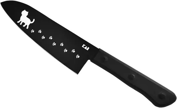 Kai KAI AB5801 Нож Сантоку, нож для кошек, 6,5 дюймов (165 мм), легкий уход, Santoku Knife