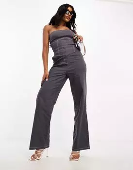 Kaiia – темно-серые джинсовые брюки-карго, часть комплекта