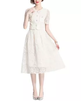 Kaimilan комплект из 2-х предметов: топ и юбка, цвет apricot