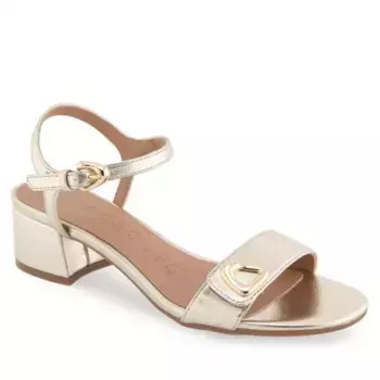 Каирские женские босоножки на квадратном каблуке Aerosoles, цвет gold metallic