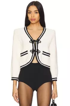 Kaito кроп-кардиган L'Agence, ivory & black