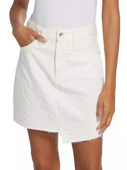 Кайла Джинсовая юбка Rag & Bone, белый
