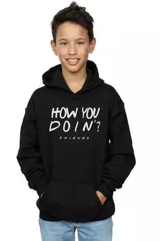 Как дела? Толстовка с капюшоном Friends, черный