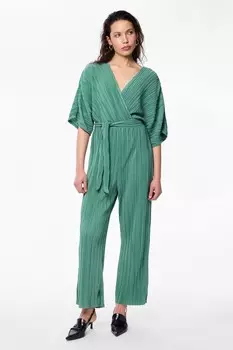 Как плиссированный комбинезон с поясом Yas, зеленый