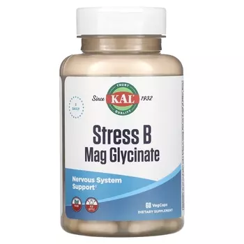 KAL глицинат магния и витамины группы B против стресса, 60 веганских капсул