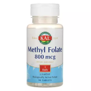 KAL, Метилфолат, 800 мкг, 90 таблеток