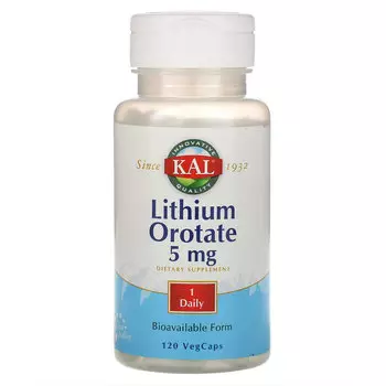 KAL, Оротат лития, 5 мг, 120 капсул