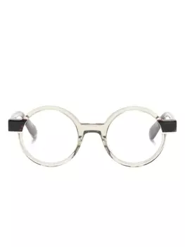 Kaleos очки Foyle 004 в круглой оправе, коричневый