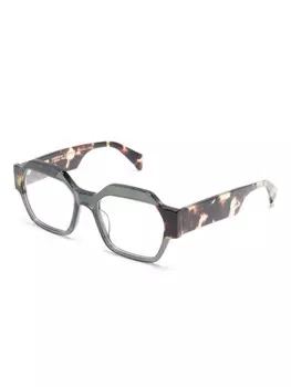 Kaleos очки Reggiani 010 в геометричной оправе, коричневый