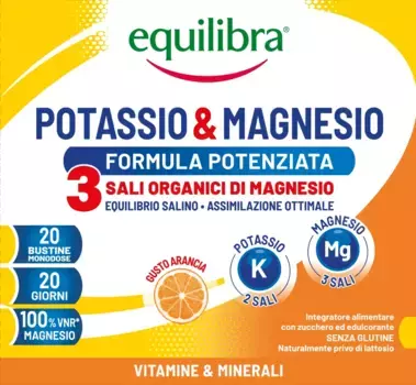 Калий и магний 3 20 пакетиков минеральных солей Equilibra