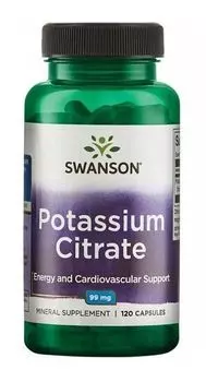 Калий в капсулах Swanson Cytrynian Potasu, 120 шт