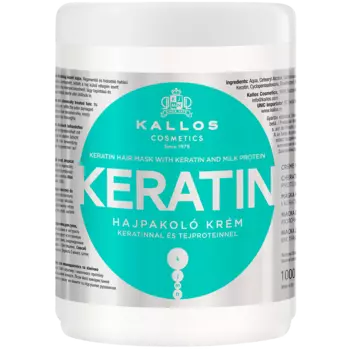 Kallos Keratin восстанавливающая маска для сухих и поврежденных волос, 1000 мл