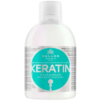 Kallos Keratin восстанавливающий шампунь для сухих и поврежденных волос, 1000 мл