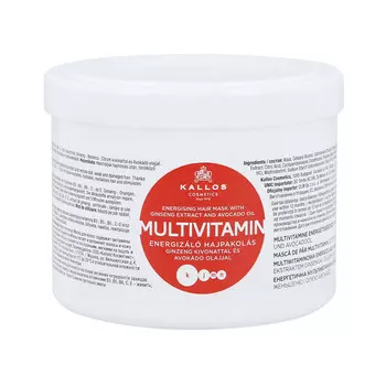 Kallos Kjmn Multivitamin, маска для волос с маслом авокадо, 500 мл Kallos Cosmetics