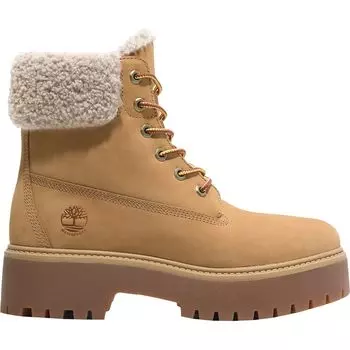 Каменная улица средние утепленные ботинки Timberland, цвет wheat nubuck