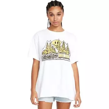 Каменный текстиль футболка с коротким рукавом 2023 Volcom, белый