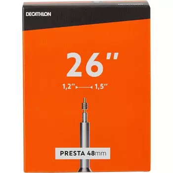 Камера для горного велосипеда Decathlon 700OVBHC26x1,2-1,5 мм, французский клапан 48 мм1790964
