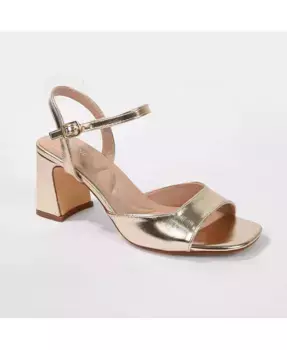 Ками Блок Каблук Сандалии BERNESS, золотой