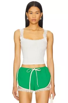 Камисоль с кружевной отделкой Yuhan Wang, white