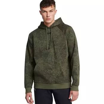 Камуфлированная худи из флиса Rival Under Armour, зеленый