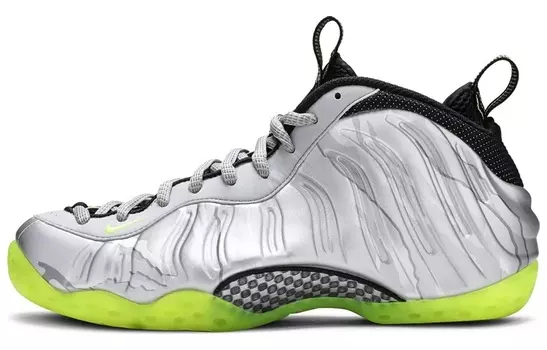 Камуфляж Nike Air Foamposite One Silver Volt