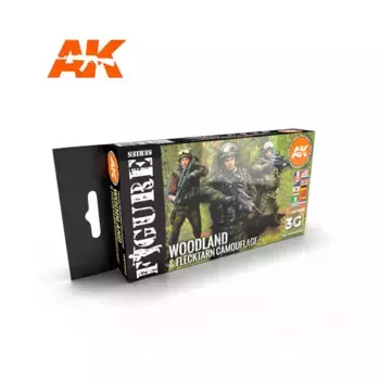 Камуфляж Woodland & Flecktarn, 3rd Gen Acrylic Paint Sets