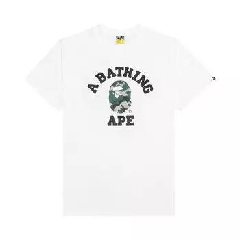 Камуфляжная футболка BAPE Woodland, цвет Белый