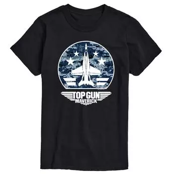Камуфляжная футболка Big & Tall Top Gun Maverick Licensed Character, черный
