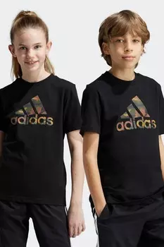 Камуфляжная футболка для мальчиков Adidas, черный