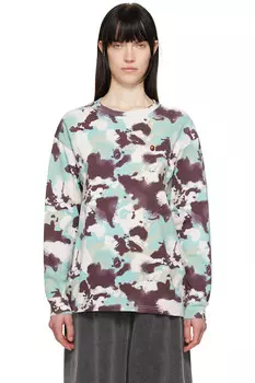 Камуфляжная футболка с длинным рукавом Map Bape, мультиколор